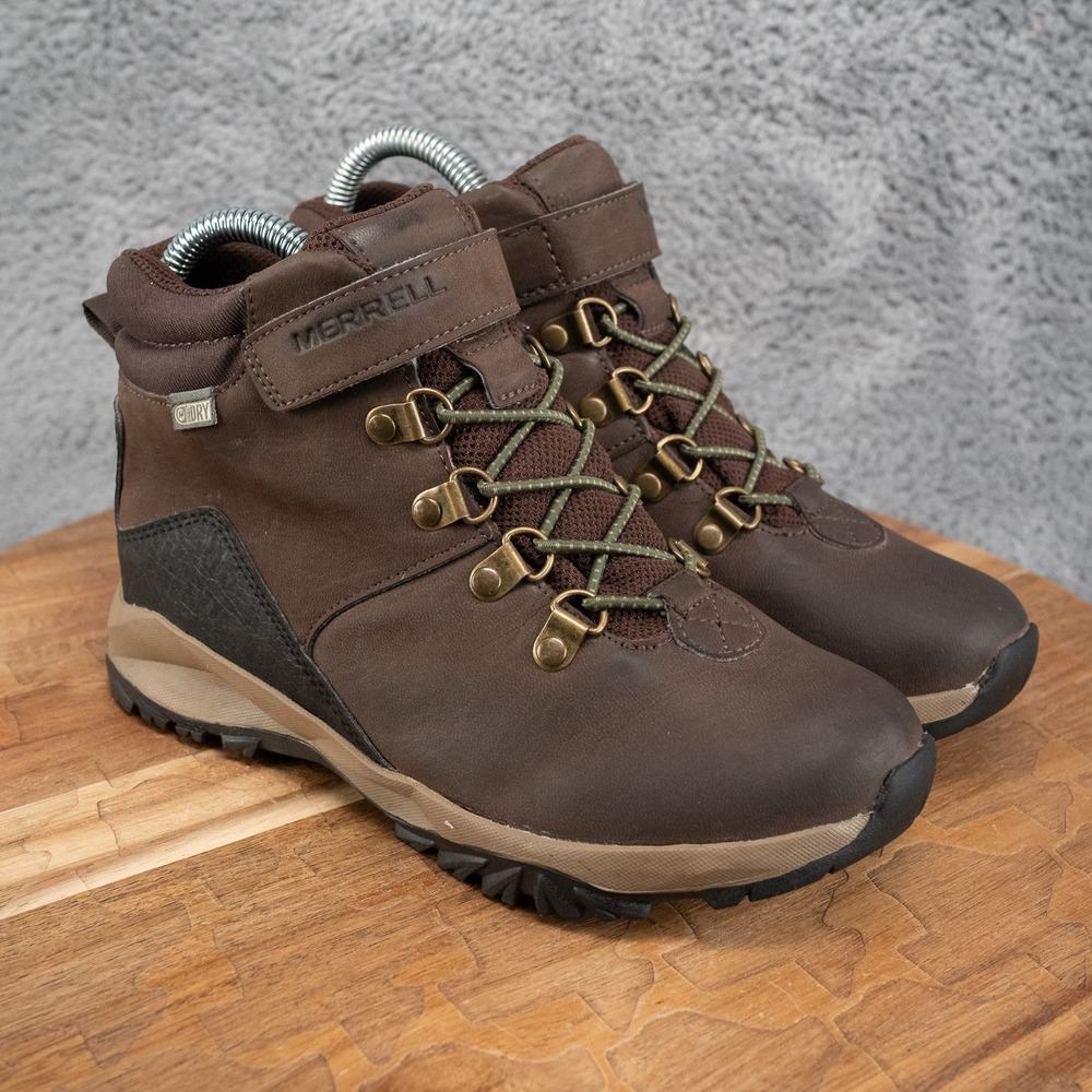 Merrell Boy's Winter Boots Alpine Casual Waterproof Hiking Size US 2 Brown Shoes